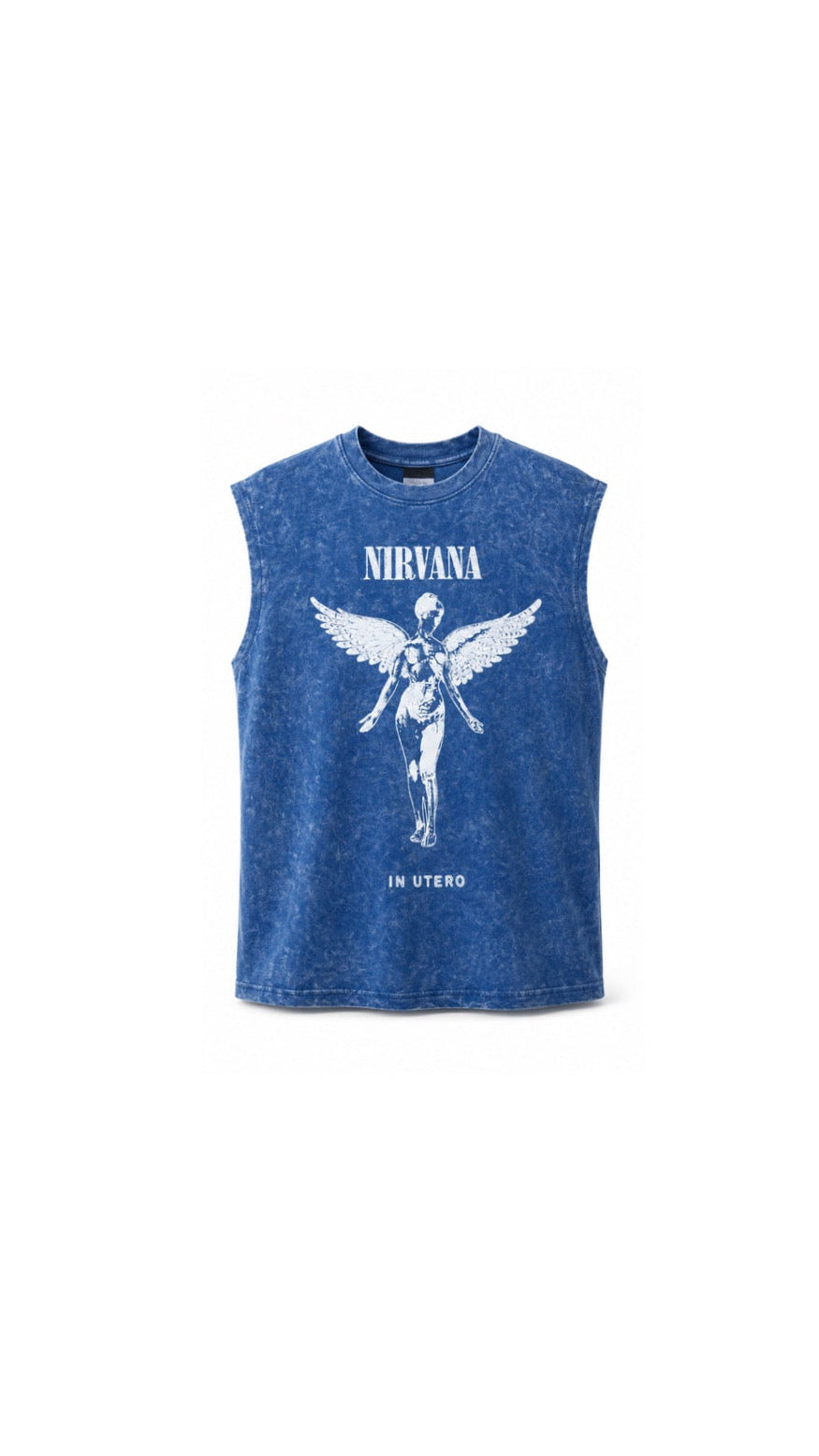 Nirvana Angel Graphic Sleeveless Tee