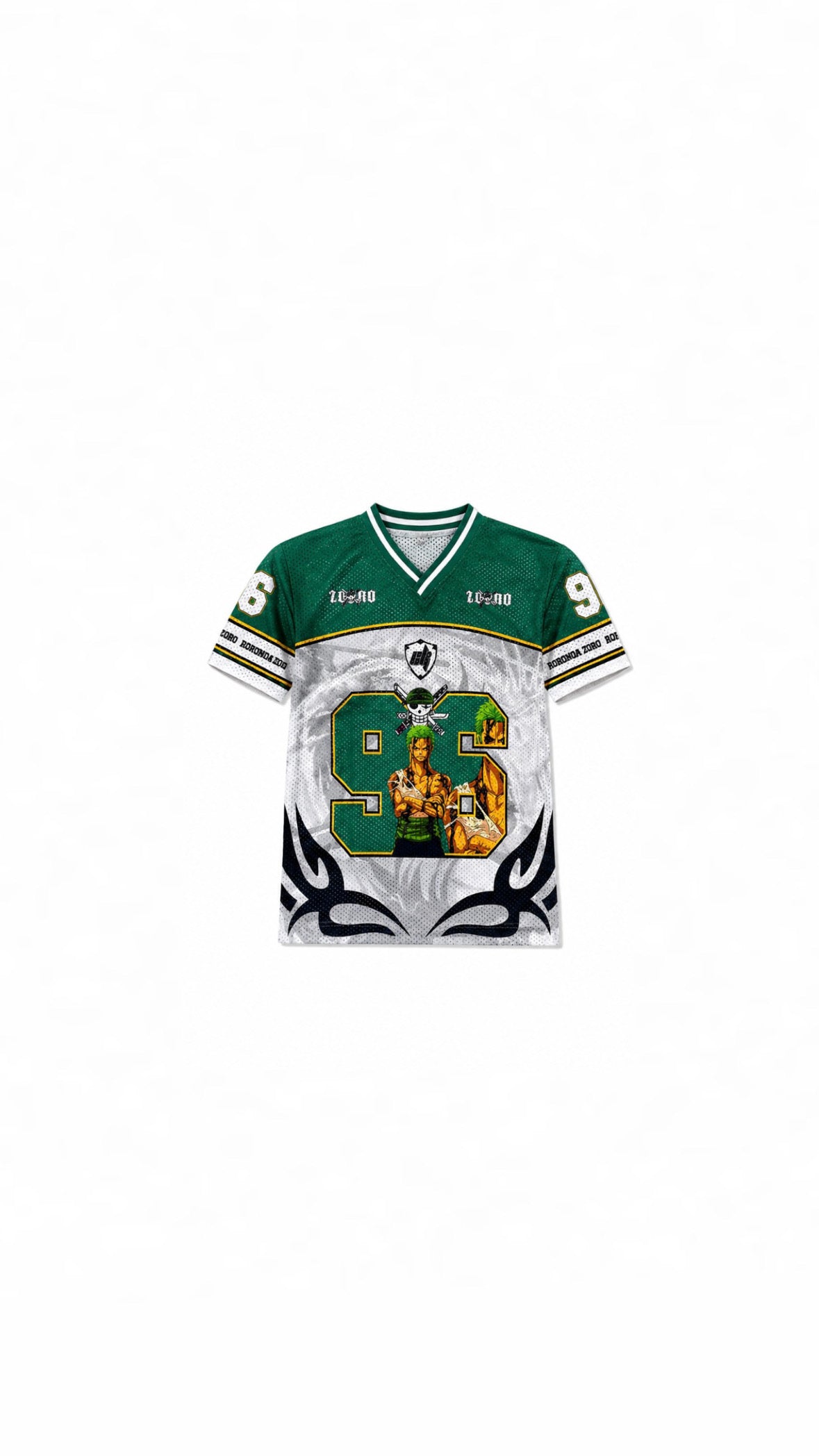 Roronoa Zoro #96 Premium Anime Mesh Baseball Jersey