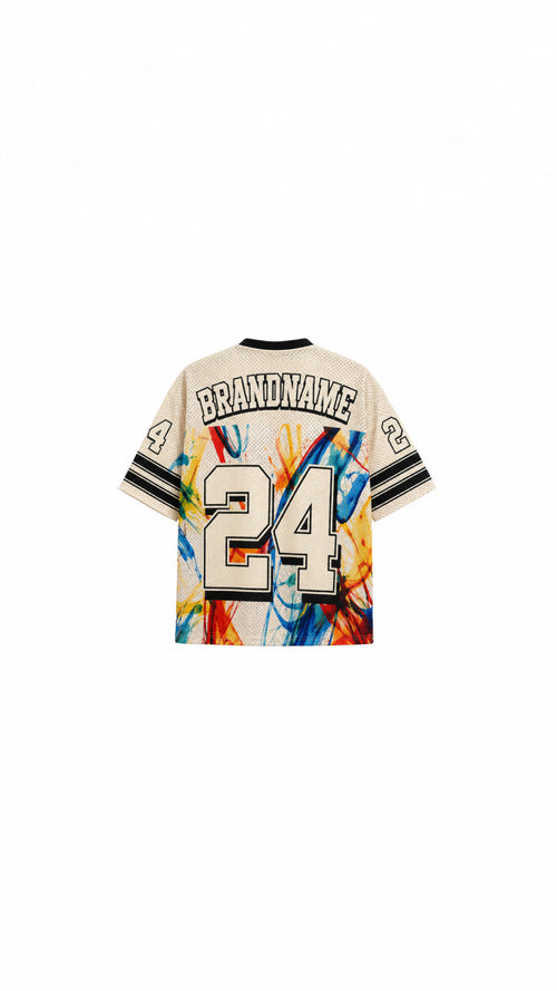 Netted Abstract Splash Varsity Jersey