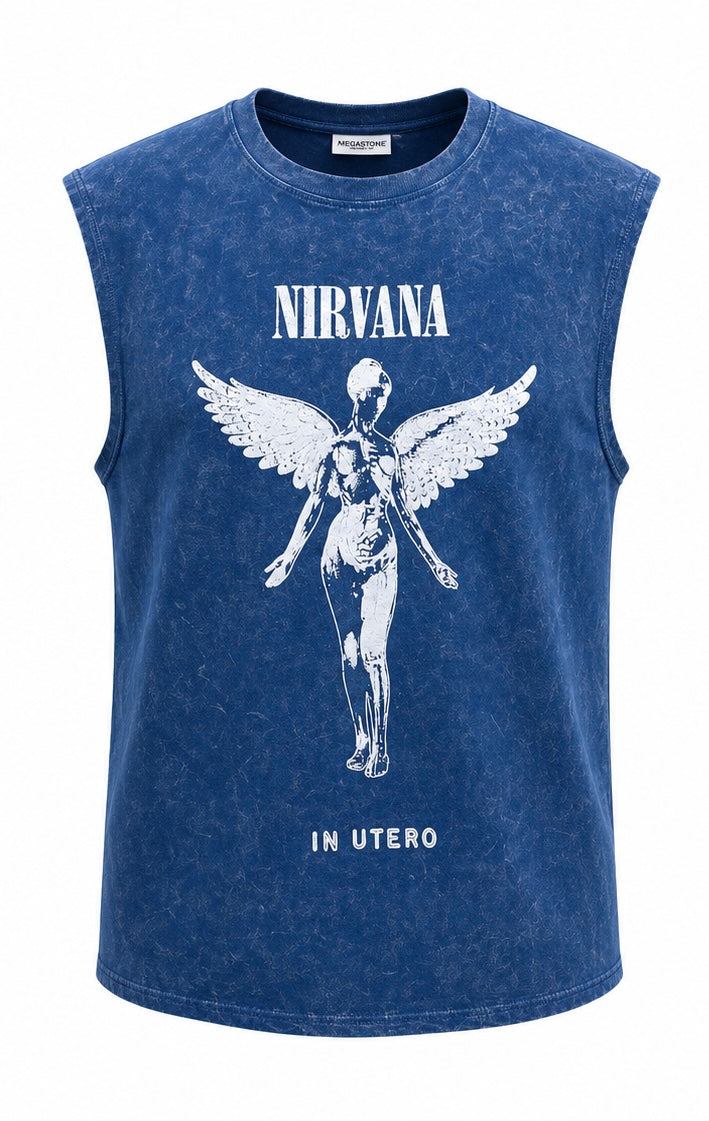Nirvana Angel Graphic Sleeveless Tee