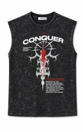 Conquer Vintage Graphic Sleeveless Tee