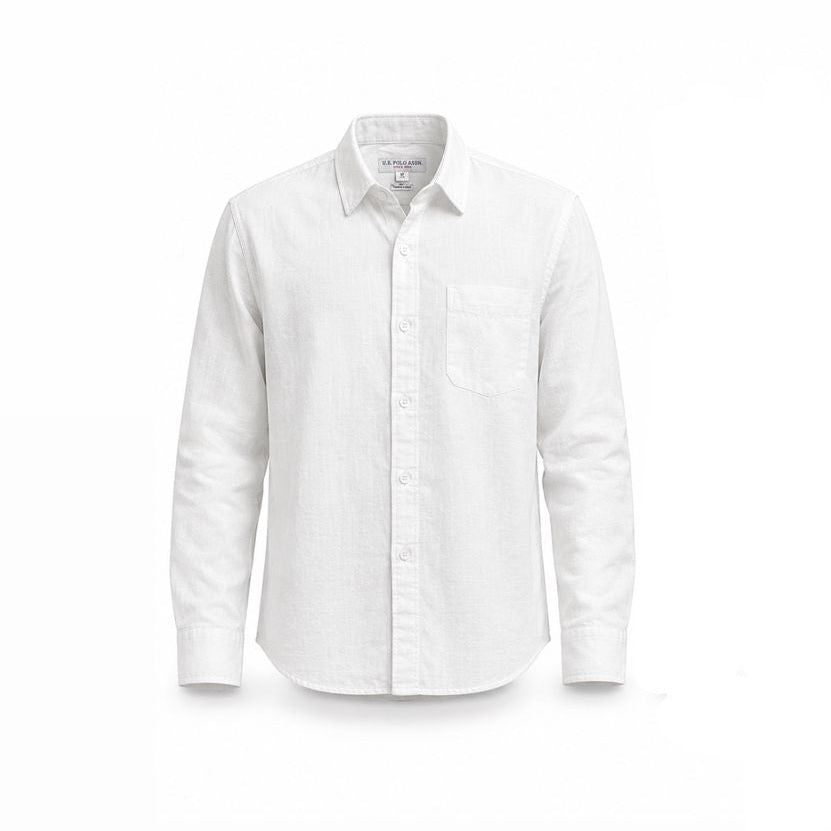 Vintage White Linen Shirt - Pre Owned