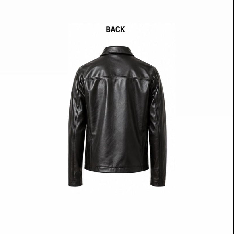 Minimalist Black Leather Jacket