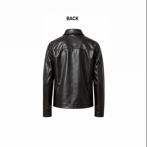 Minimalist Black Leather Jacket