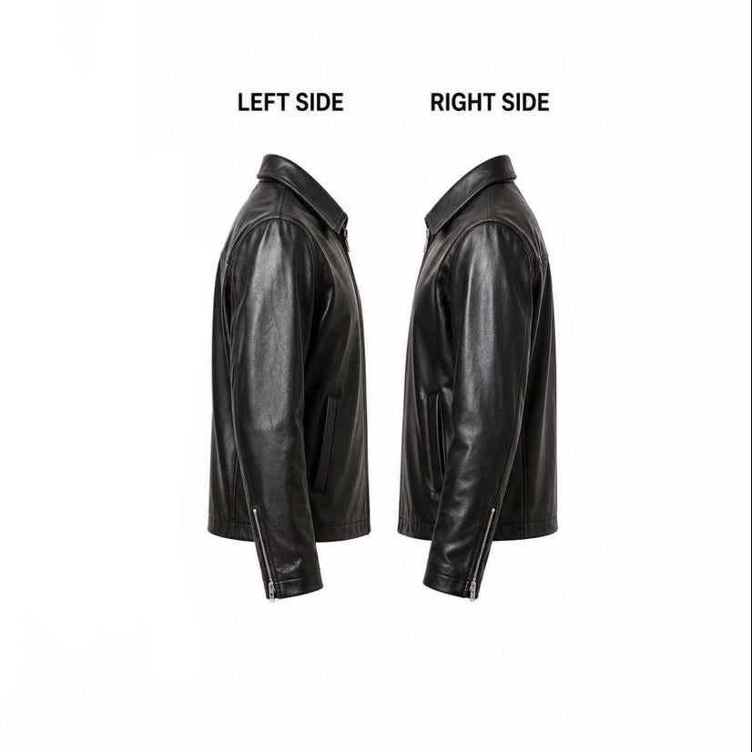 Minimalist Black Leather Jacket
